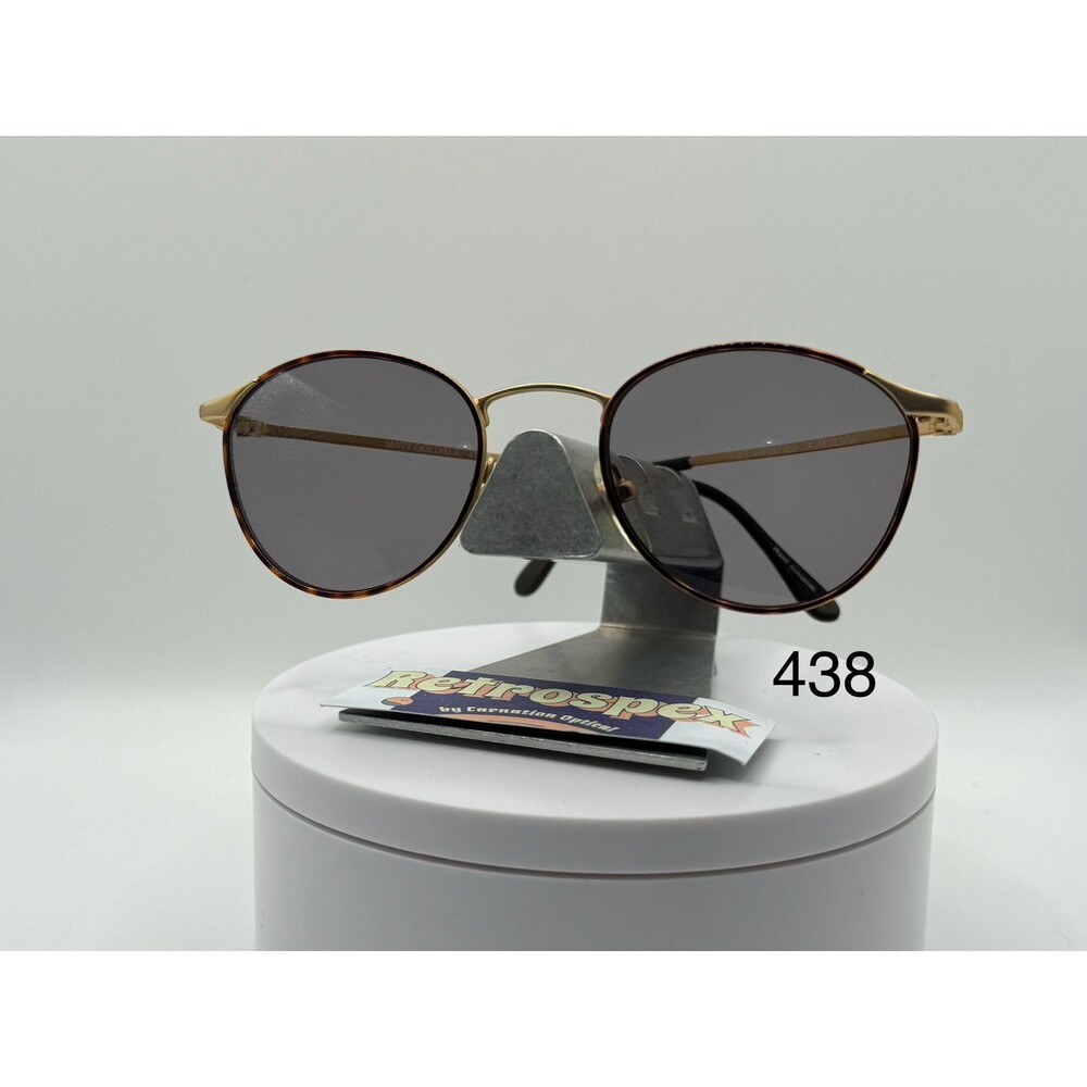 Vintage Eyeglasses NOS Y2K Round Grey Lens Tort/Gold Frame Airports 109 90s-00s